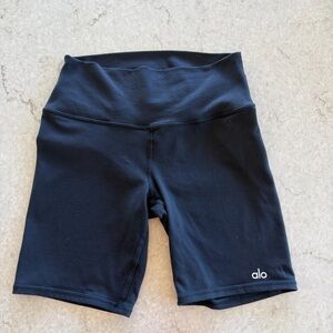 ALO Yoga Black High-Rise Bike Shorts